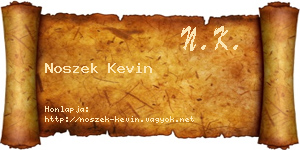 Noszek Kevin névjegykártya